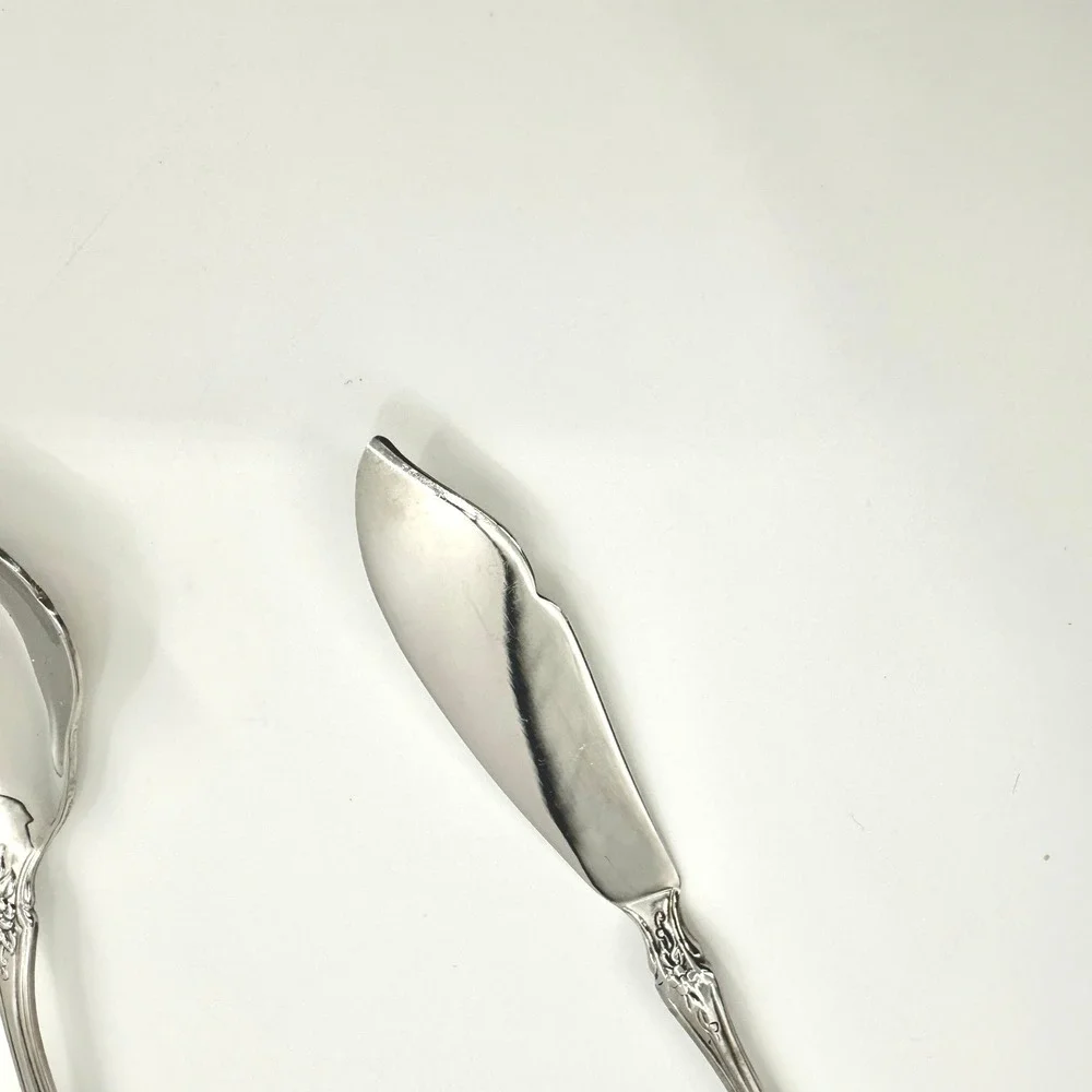 Oneida Distinction Deluxe Raphael Stainless Steel Sugar Shell Spoon Butter Knife